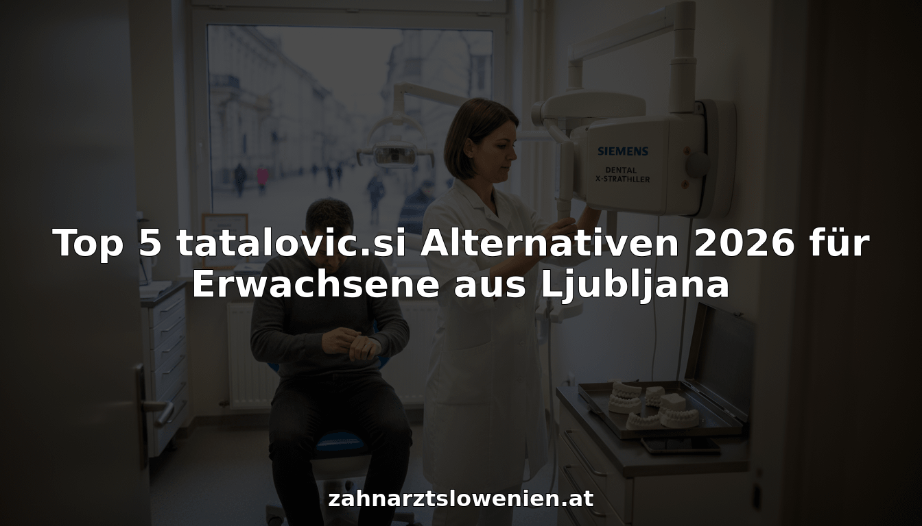Ein Patient wartet im Wartebereich einer Zahnklinik in Ljubljana.
